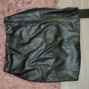 Faux leather skirt